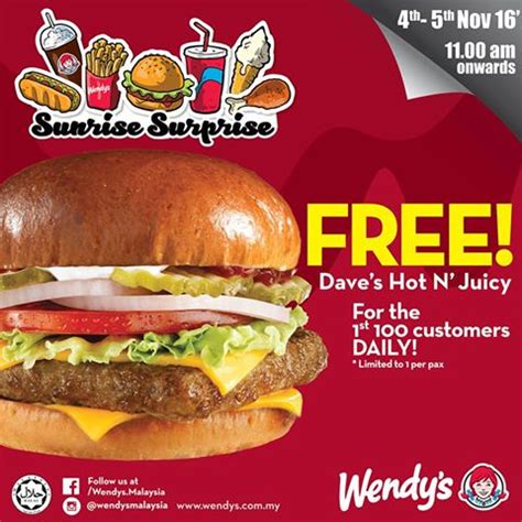 BestLah Wendy S FREE Dave S Hot N Juicy Nov