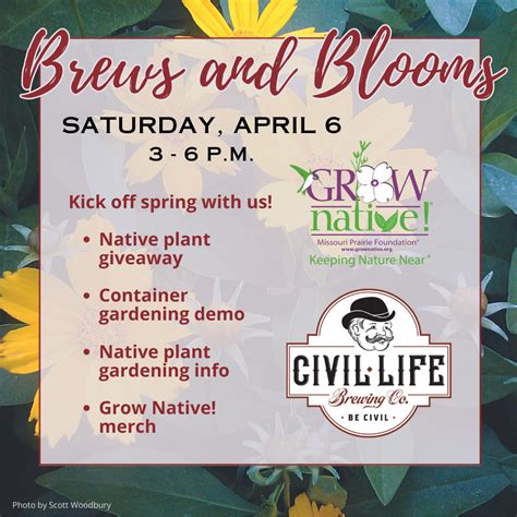 March 27 Webinar Urban Native Landscapes April 6 Brews And Blooms