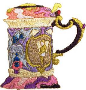 German Beer Stein Embroidery Design