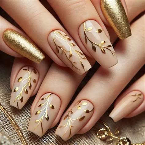 36 Classy Nude And Gold Nail Design Ideas To Elevate Your Look Style Zuri