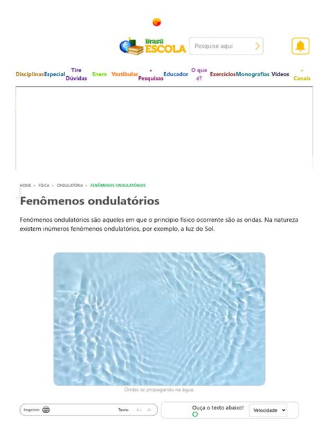 Quais Fenômenos Estudados Neste Capítulo São Considerados - Fenômenos Ondulatórios - Quais São, Exemplos, Resumo | PDF