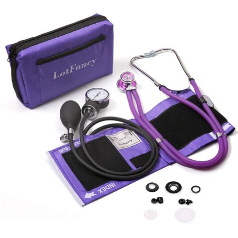 LotFancy Aneroid Sphygmomanometer With Stethoscope Kit Universal BP