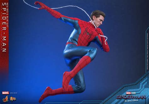 Spider Man No Way Home Final Suit Now Has A Hot Toys Figure Spiderman Hot Toys Blue Suit