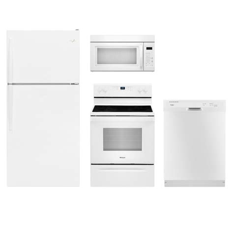 Shop Whirlpool Top-Freezer Refrigerator & Electric Range Suite in White ...