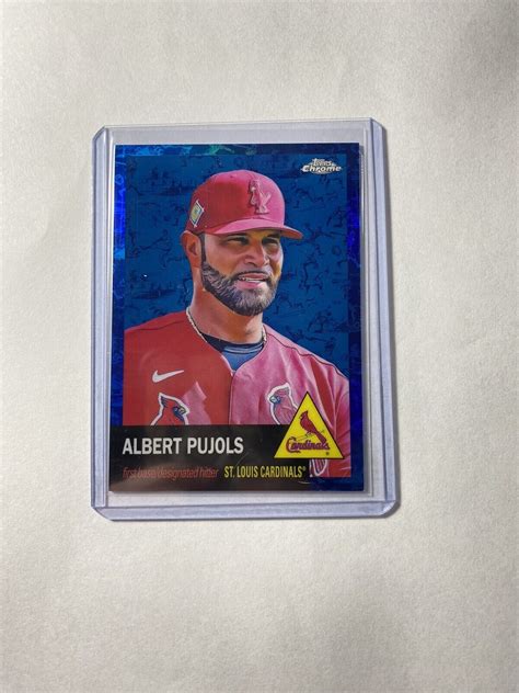 2022 Topps Chrome Platinum 12 Albert Pujols Blue Mini Diamond 199