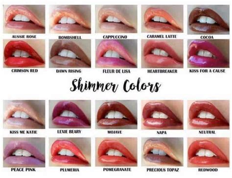 Lipsense Shimmer Colors Lipsense Colors Chart Long Lasting Lip Color