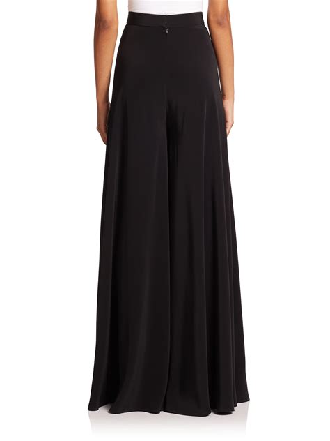 Lyst Nha Khanh Daniella Satin Crepe Palazzo Pants In Black