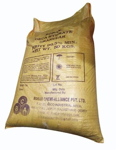 White Granules Borax Decahydrate Granular Kg Hdpe Bag At Rs