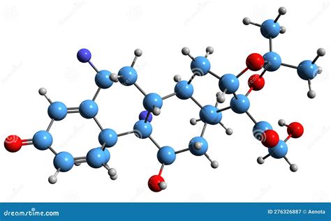 D Image Of Hydrocortisone Hemisuccinate Skeletal Formula Royalty Free