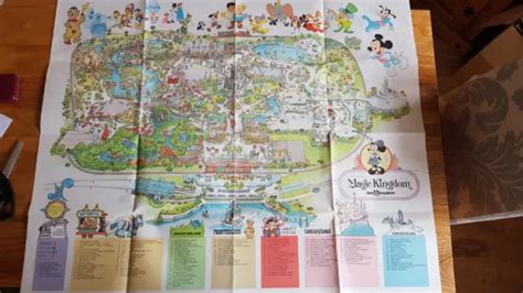 Vintage Disneyworld Magic Kingdom 1979 Souvenir Park Map And Guide £99