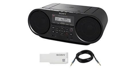 Sony Zsrs60bt Cd Boombox Black W Sony 8gb Micro Vault And Accessory