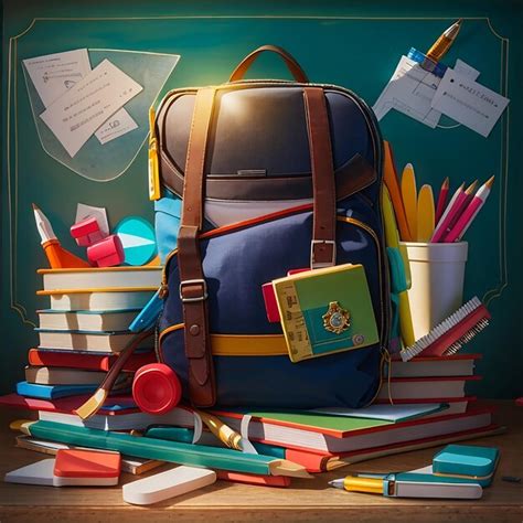 Premium Ai Image Welcome Back To School Lettering With Stationery Ai