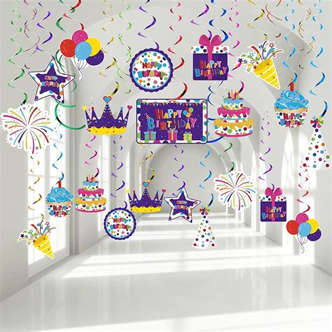 Amazon Outus Pcs Happy Birthday Hanging Decorations Ceiling