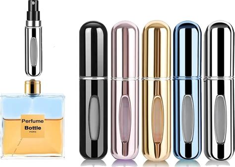 Aussienest Pack Of 5 Travel Perfume Refillable Bottle Perfume Atomiser Refillable For Traveling