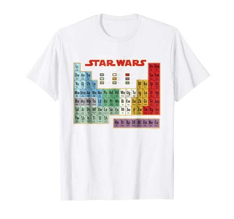 Buy Now Star Wars Periodic Table Of Elements Graphic T Shirt Tees Design