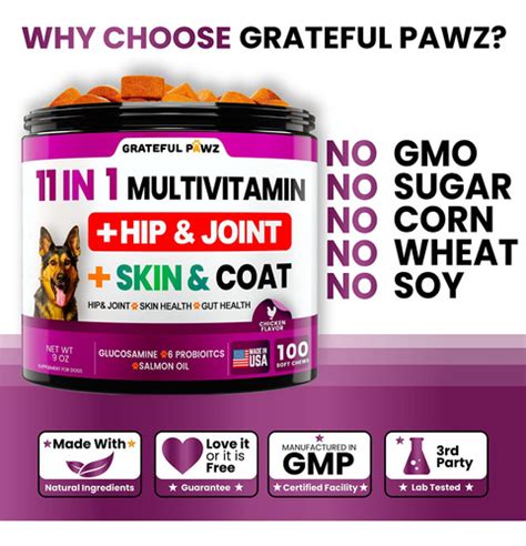 Multivitamnico Masticable Para Perros Con Glucosamina Vitam Envío gratis