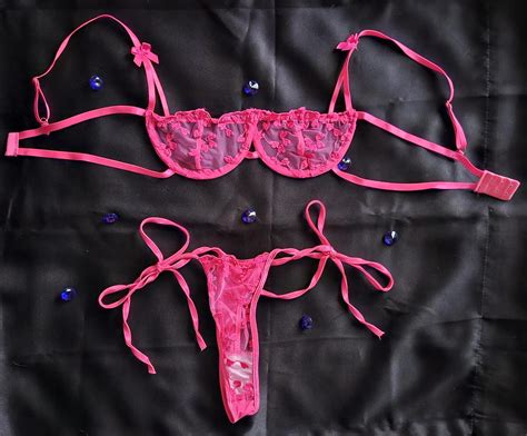Pink Heart Lingerie Etsy