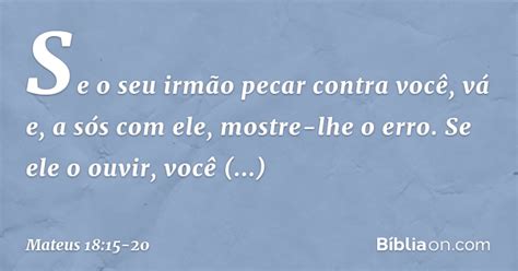 Mateus 18:15-20 - Bíblia