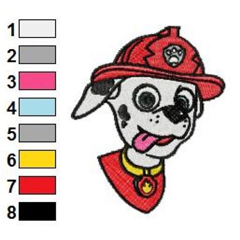 Marshall Nick Jr Paw Patrol Embroidery Design