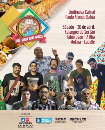 Festival Gastronômico em Paulo Afonso terá shows feira de artesanato e