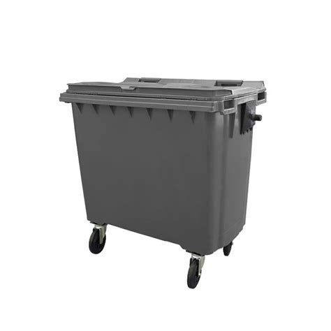 660 Litre Grey Wheelie Bin Office Recycling Bins Recycling Bins Bins