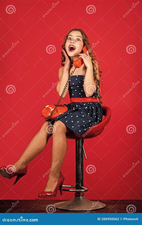 Retro Surprised Scared Pinup Girl Woman Stock Image CartoonDealer