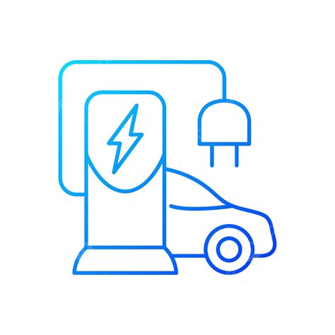 Ev Charging Station Gradient Linear Vector Icon Charging Vector Design Vector Charging Vector