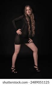 Full Length Portrait Portrait Blonde Model Stock Photo Shutterstock