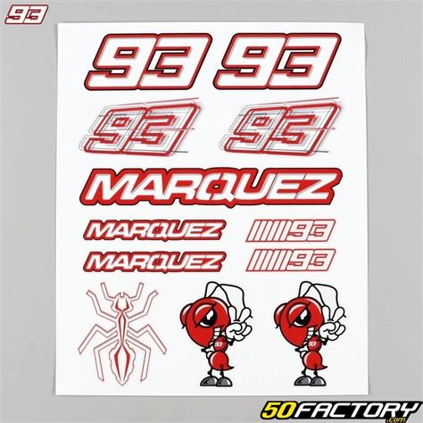 Stickers Marc Marquez X Cm Planche Accessoires