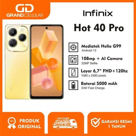 Jual Infinix Hot Pro Gb Ram Gb Rom Gb Ram Gb Rom Garansi Resmi Gb Ram Gb
