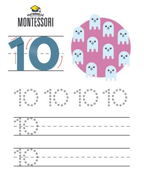 Apprendre à compter avec Montessori le chiffre 10