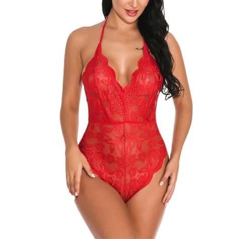 Nouveau Sexy Femmes Dentelle Body Sexy Teddy Lingerie Combinaison Dos Nu Sous V Tements