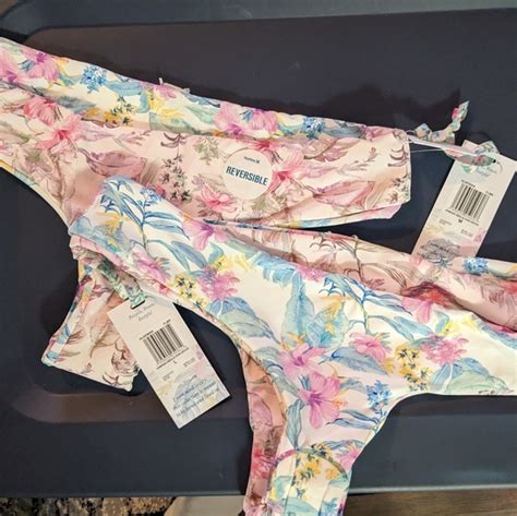 Loveshackfancy Swim Reversible Bottoms Loveshackfancy X Hurley Cheeky Hipster Bikini Floral
