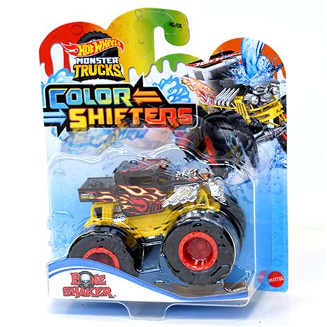 Hot Wheels Monster Trucks színváltós autó Bone Shaker Mattel