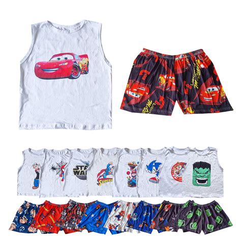 Presentes Infanto Juvenil Masculino - Conjunto pijama infanto juvenil masculino menino shorts e regata ...
