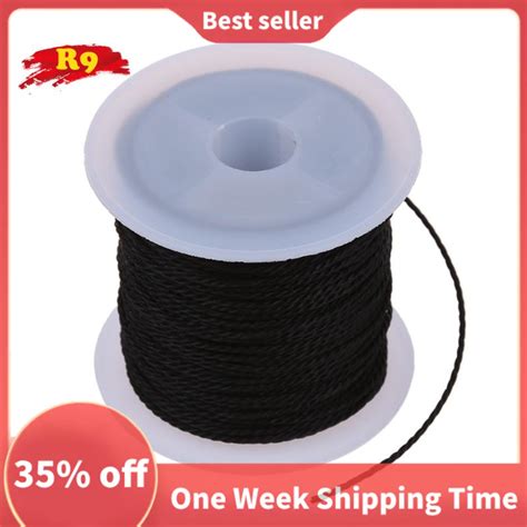 High Quality Roll Black Waxed Cotton Necklace Beads Cord String 1mm HOT