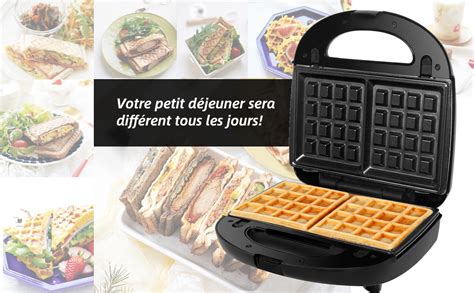 Gotoll Appareil Croques Monsieur Gaufrier En Machine Sandwich