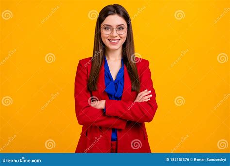 Photo Of Attractive Confident Bossy Business Lady Hold Arms Crossed