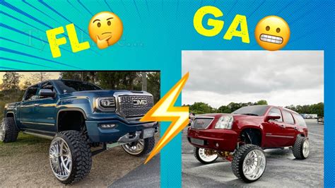 Florida Vs Georgia Lifted Trucks Best Rollers Squat Trucks