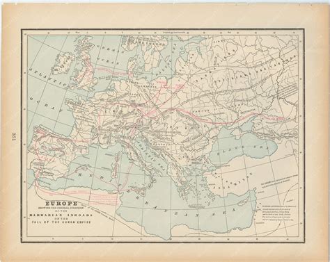 Classical Map 1894: Fall of the Roman Empire – WardMaps LLC