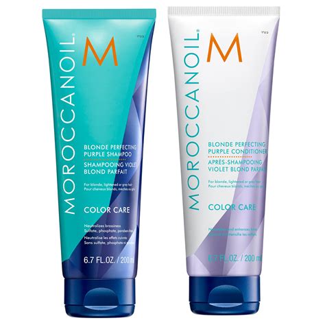 Moroccanoil Blonde Perfecting Purple Shampoo And Conditioner Fl Oz Amazon Ca Beauty
