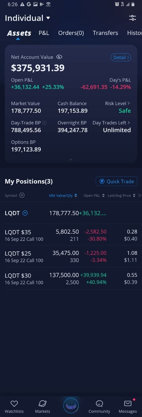 lqdt position update  rwallstreetbets