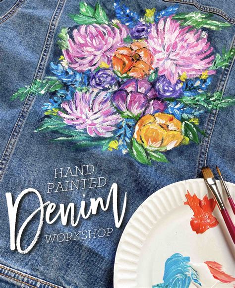 NEW Denim Painting Workshop Cary NC Wine Design