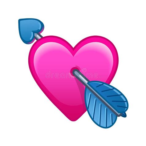 Heart Pierced By An Arrow Large Size Of Emoji Romance Icon Stock Vector