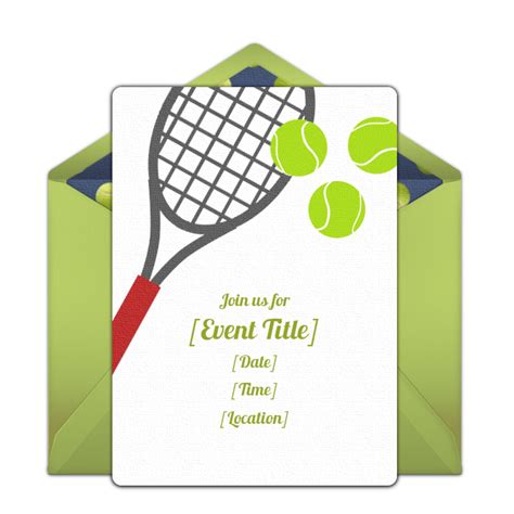 Tennis Party Invitations Template Free