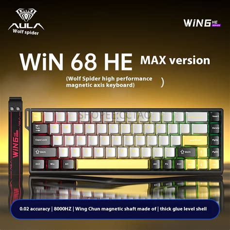 Aula Win He Gaming Wired Magnetic Axis Keyboard K Return Rate Supports Hot Swappingrt