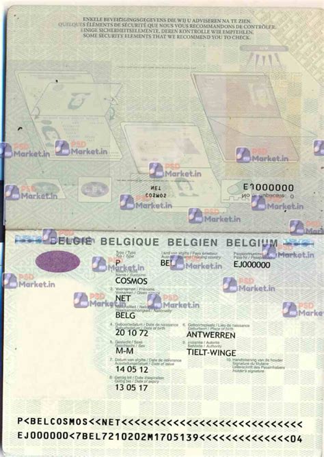 Download Belgium Passport Template Globalpsdtemplate