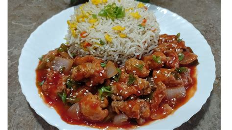 Chicken Manchurian With Egg Fried Rice Restaurant Style Bushra Ka