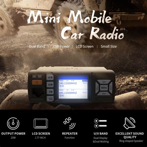 Zastone Z318 Mini Dual Frequency Mobile Car Radio Digital Mobile