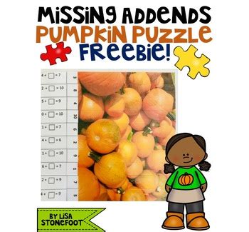 Missing Addends Math Puzzle Fall Themed Freebie By Lisa Stonefoot